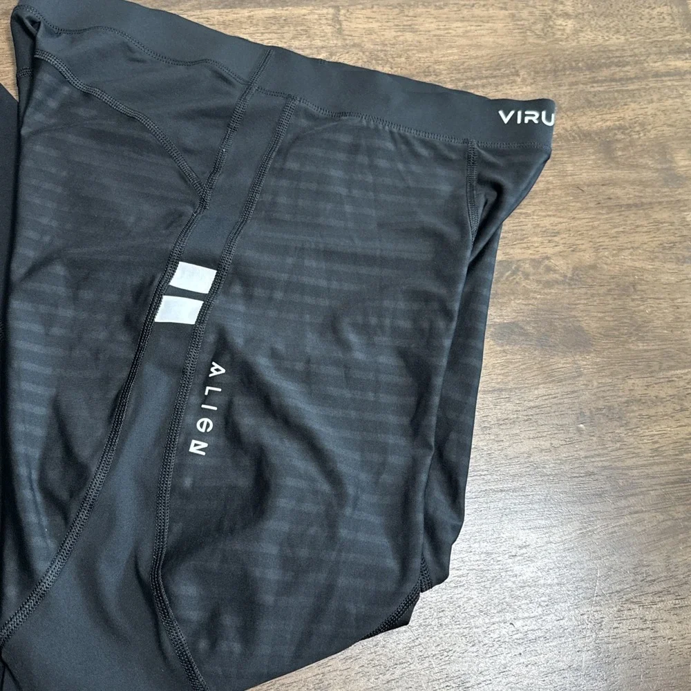 Mens Virus Compression Performance Pants Spandex Tights Black Align XL X-Large - Picture 7 of 9